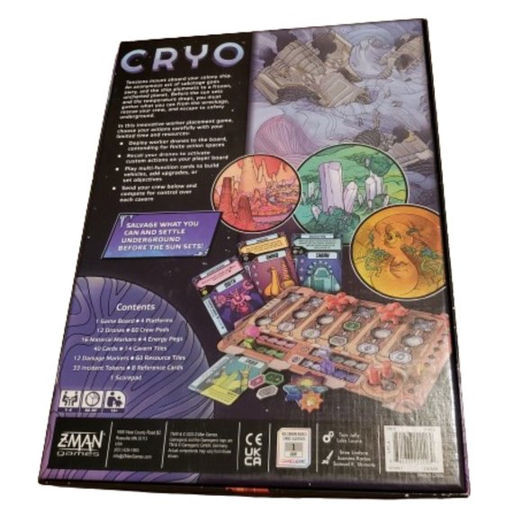 Z-Man Games Cryo Board Game 1-4 Players Age 13+ Complete Space Simulation Family - Picture 2 of 12